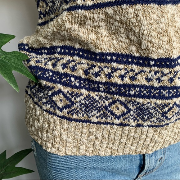 k n i t :: Vintage Slouchy Geometric Knit Sweater Vest Top - Picture 7 of 9